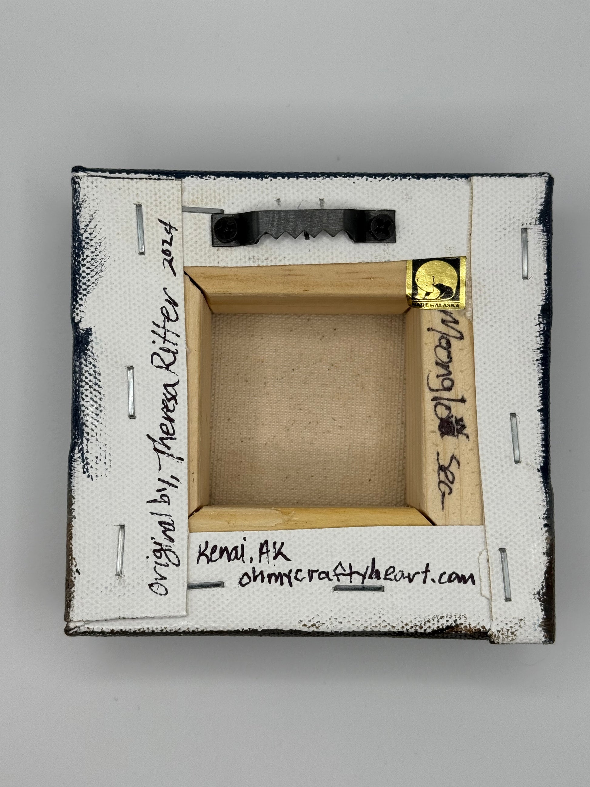 back of Moonglow Sea canvas