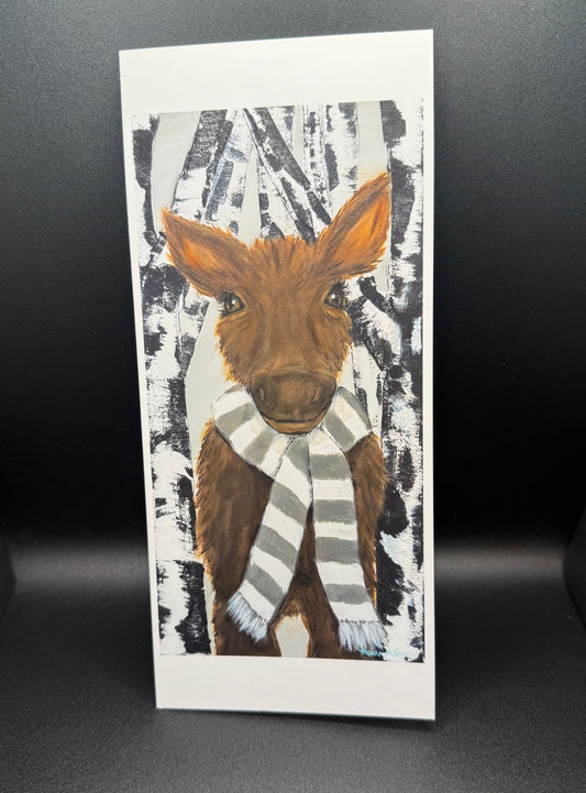 Marty Moose 4"x 9" Blank Notecard