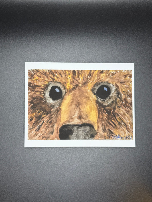 Hugo the Bear 4" x 5" Blank Notecard