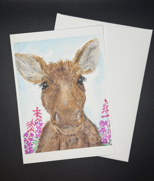 Molly Moose 5"x 7" Blank Notecard