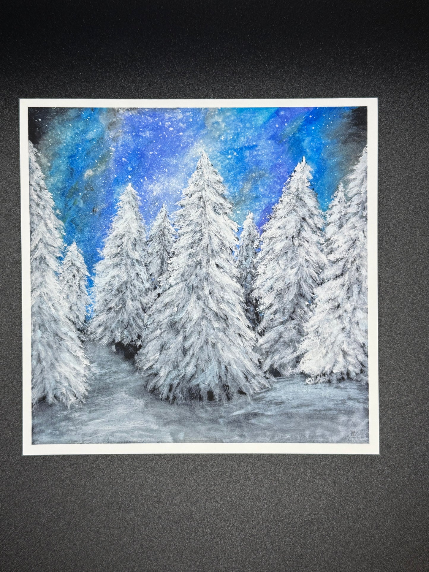 Snowy Trees 5"x 5" Blank Notecard