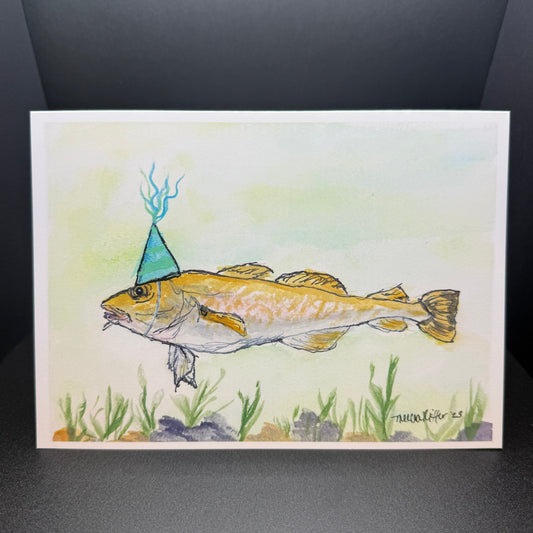 Birthday Cod 5"x 7" Greeting Card