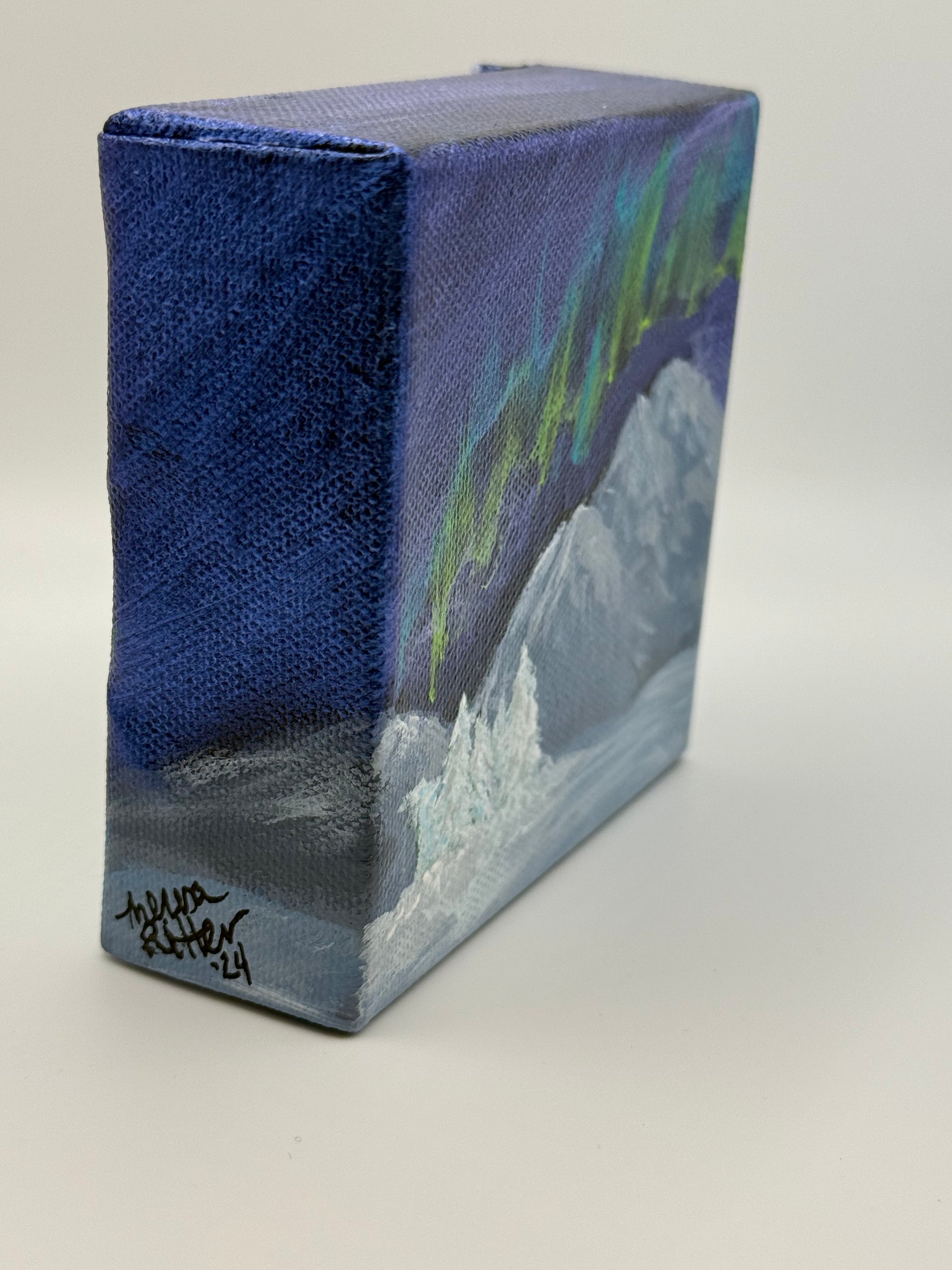 Side view of painting