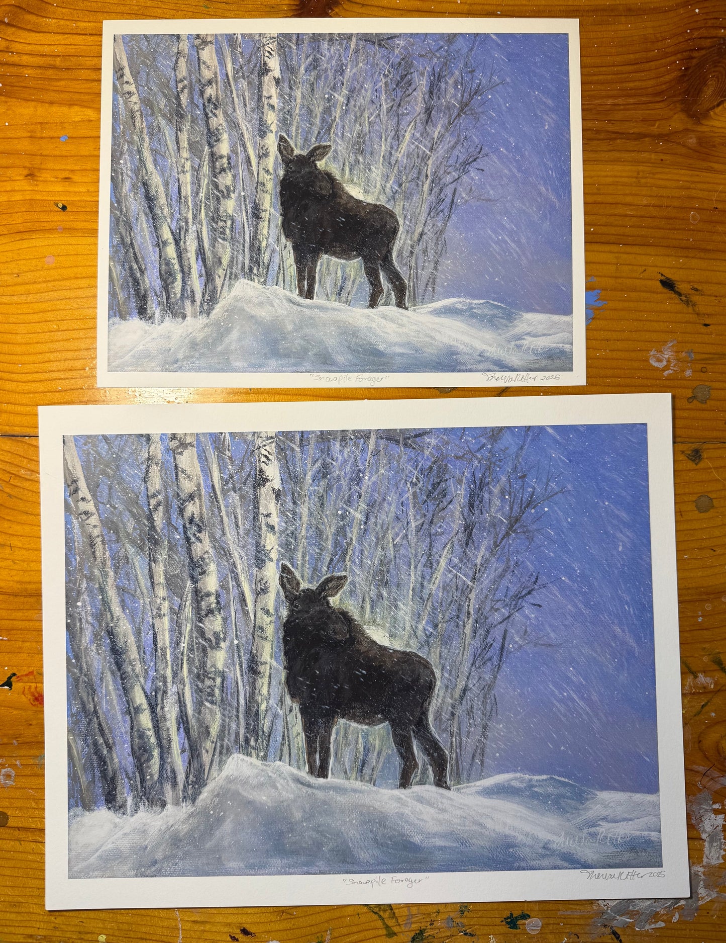 Snowpile Forager Art Prints