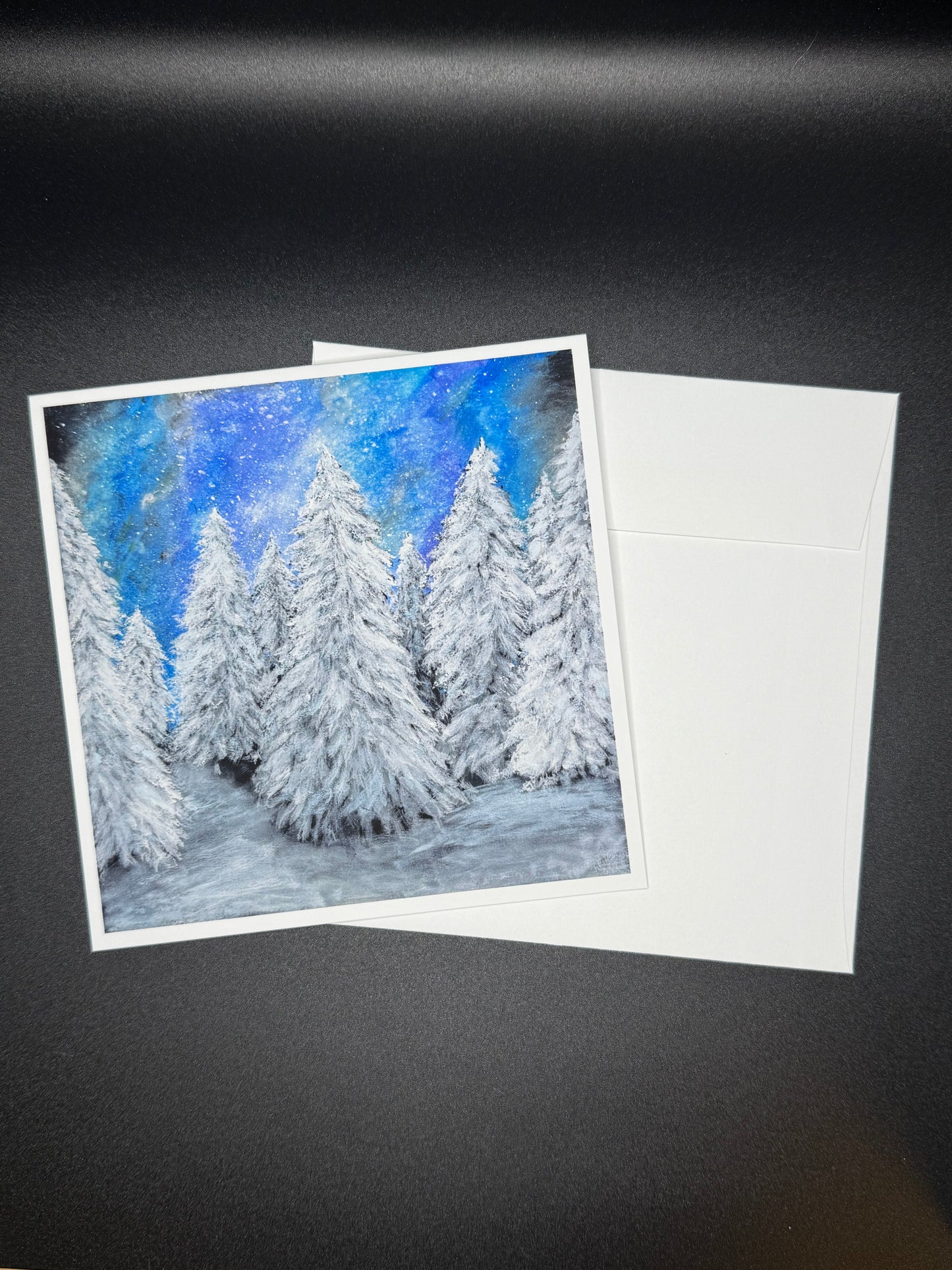 Snowy Trees 5"x 5" Blank Notecard
