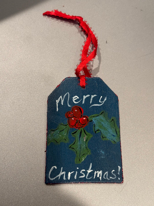 Merry Christmas Tag Ornament