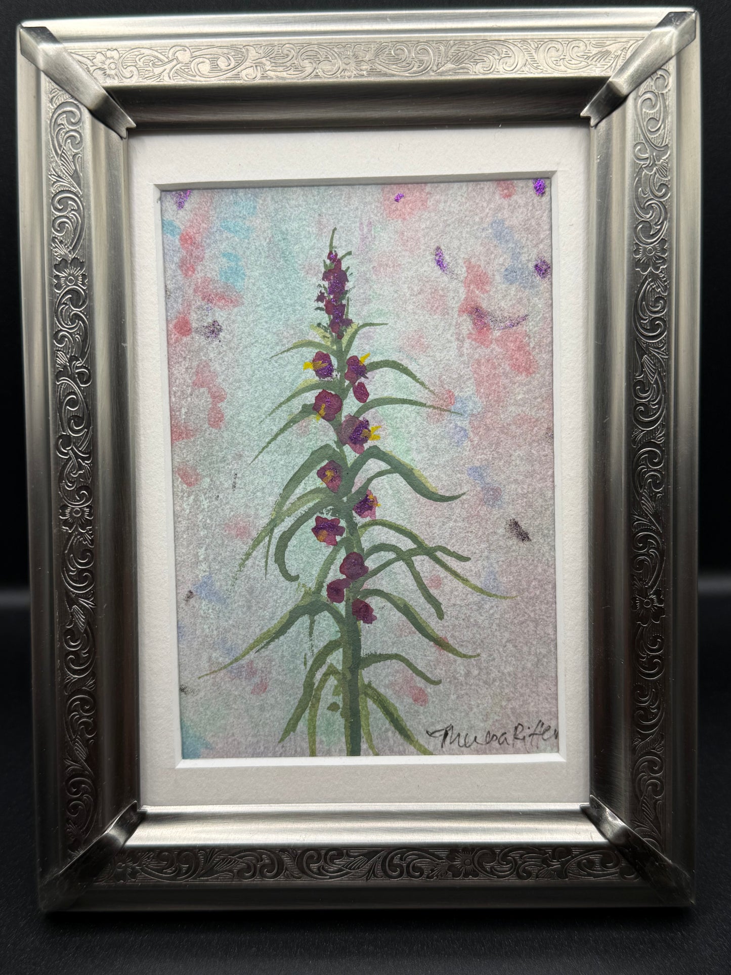 Fireweed Fantasy Framed Original Watercolor