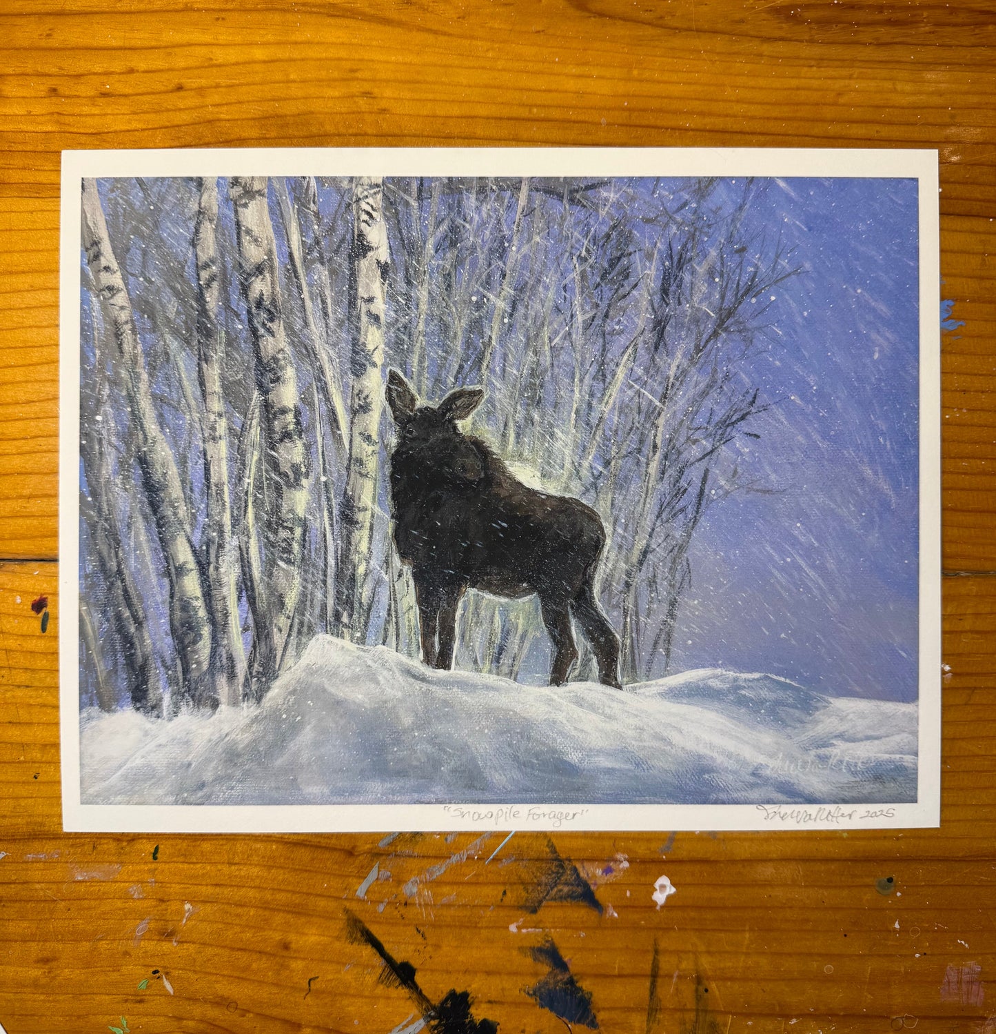 Snowpile Forager Art Prints