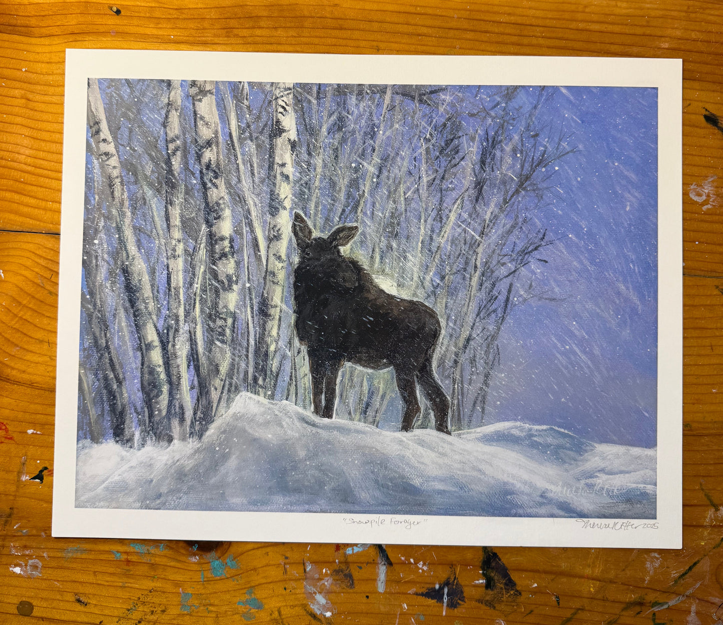 Snowpile Forager Art Prints